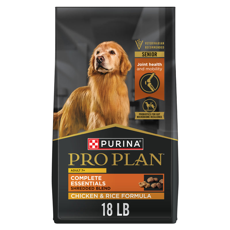 Purina Pro Plan Senior Dog Food With Probiotics for Dogs, Shredded Blend Chicken & Rice Formula