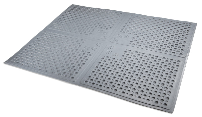 Petlinks Purr-fect Paws Multipurpose Cat Litter Mat - Large, Gray