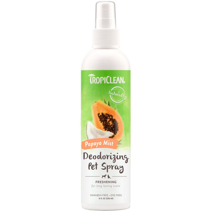 TropiClean Papaya Mist Deodorizing Spray for Pets, 8oz