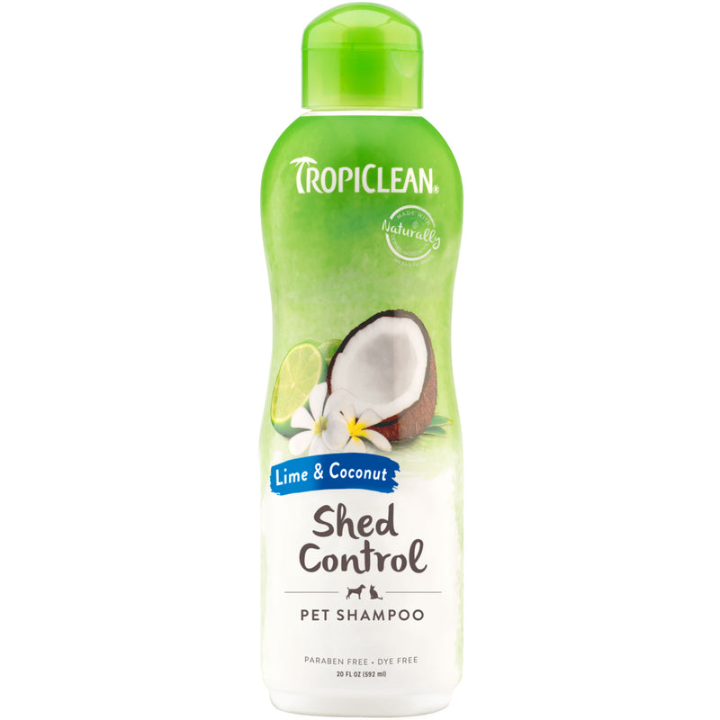 TropiClean Lime & Coconut Shed Control Shampoo for Pets, 20oz