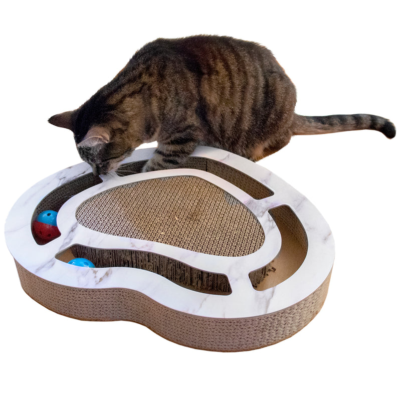 FurHaven Busy Box Corrugated Cat Scratcher with Catnip - Heart