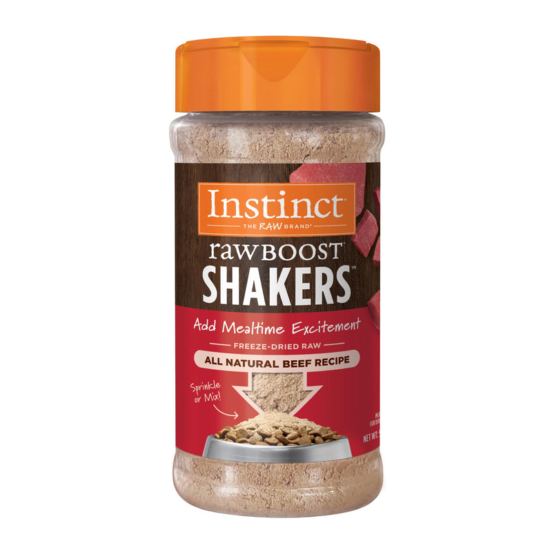 Instinct Raw Boost Shakers Beef Freeze-Dried Dog Food Topper, 5.5 oz. Bottle