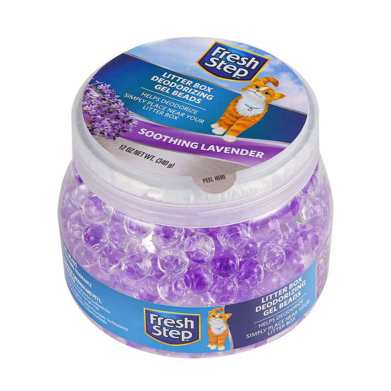 Fresh Step Litter Box Deodorizing Gel Beads in Soothing Lavender