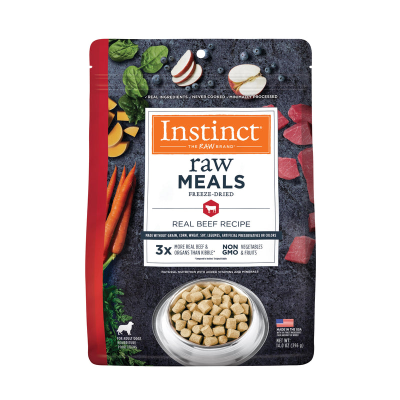 Instinct Raw Meals Freeze-Dried Beef Dog Food, 14 oz. Bag