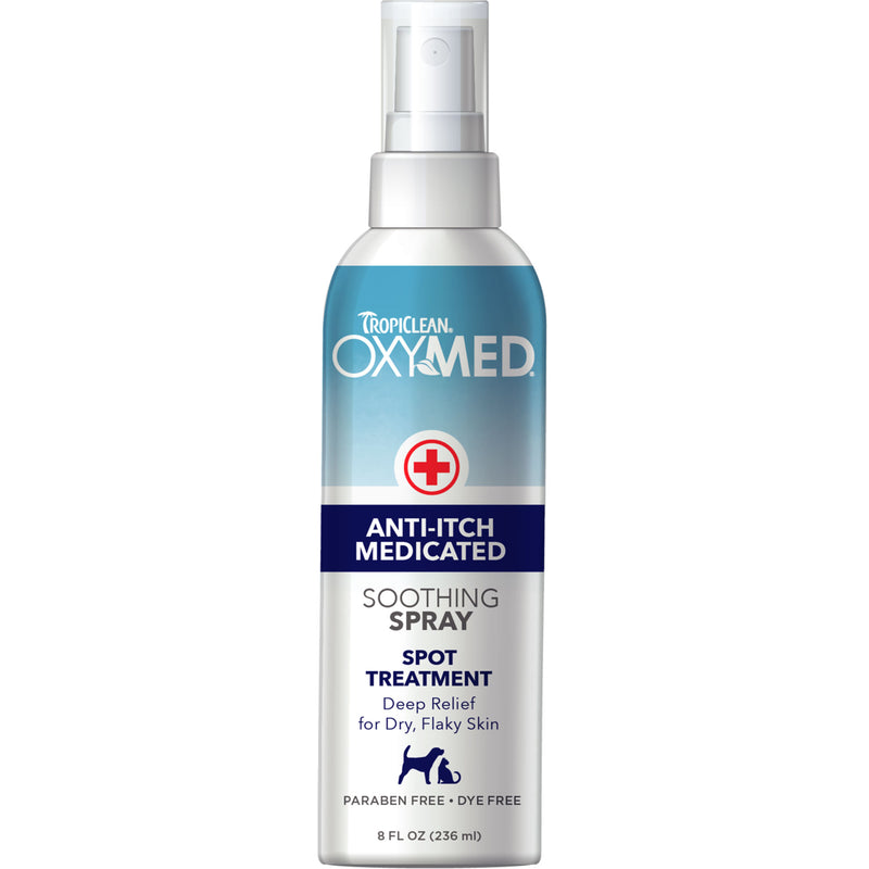 TropiClean OxyMed Medicated Anti itch Spray for Pets, 8oz