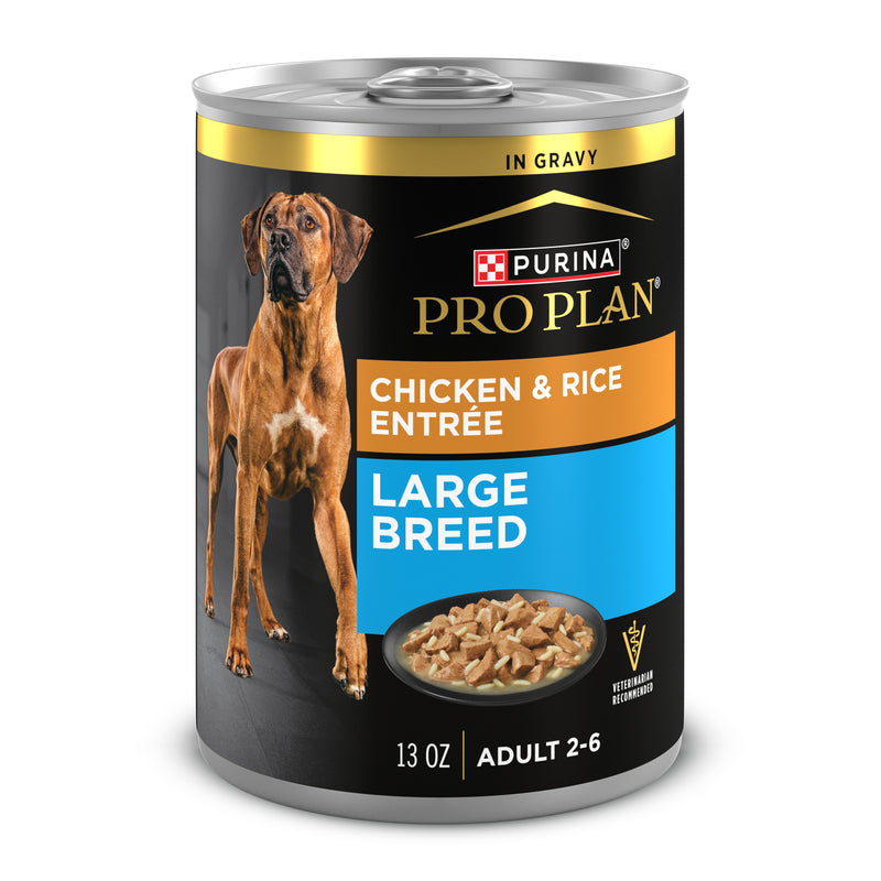 Purina Pro Plan Gravy Wet Dog Food for Large Dogs, Large Breed, Chicken and Rice Entrée