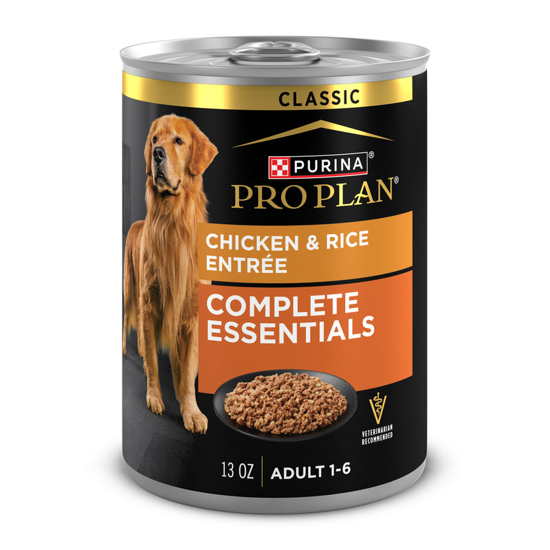 Purina Pro Plan Complete Essentials Classic Pate Dog Food, Chicken and Rice Entrée