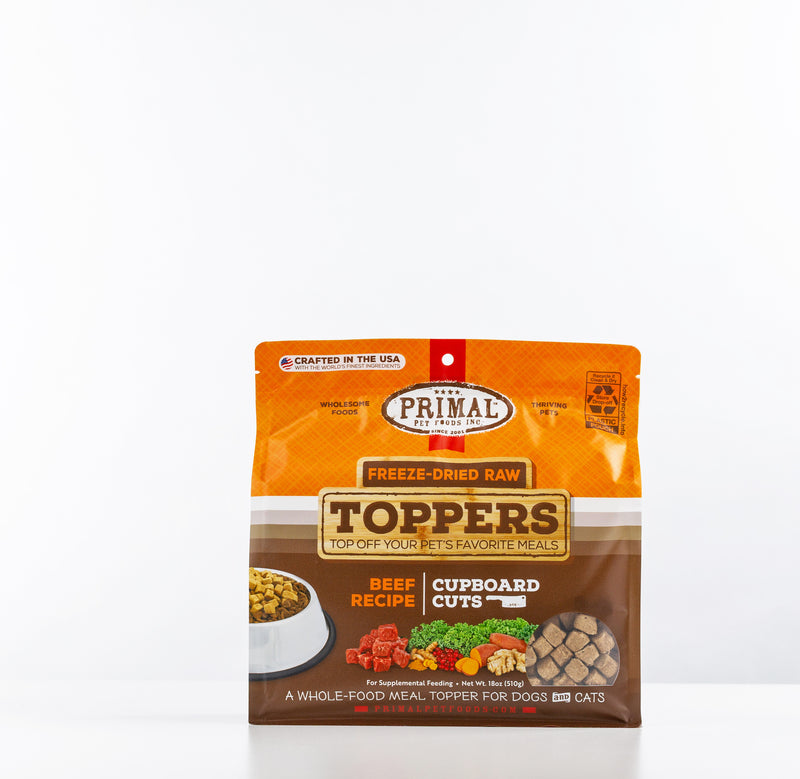 Primal 18oz Beef Cupboard Cuts Topper for Dogs & Cats