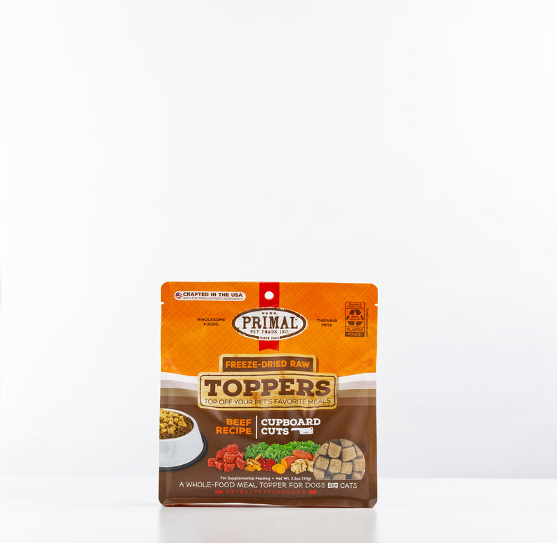 Primal 3.5oz Beef Cupboard Cuts Topper for Dogs & Cats