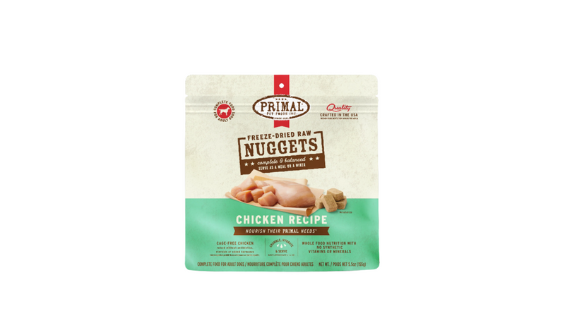 Primal 5.5oz Dog Freeze-Dried Nuggets Chicken Recipe