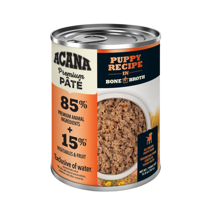 ACANA Premium Chunks Wet Dog Food Puppy Recipe in Bone Broth, 12.8oz