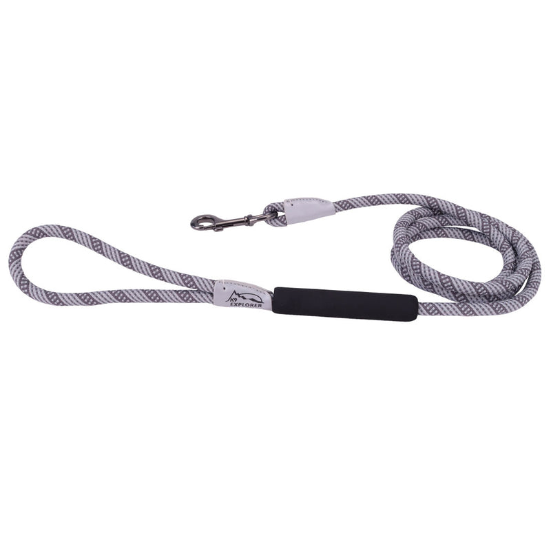 K9 Explorer ® Brights Reflective Braided Rope Snap Leash, Mountain, 3/8" x 6'