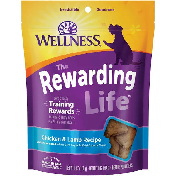 Wellness WellBites Chicken & Lamb Recipe Dog Treats, 6 oz. Bag