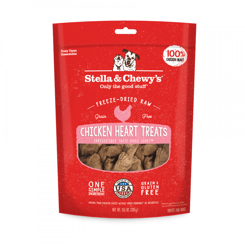 Stella & Chewy's Freeze Dried Raw Chicken Hearts Dog Treats